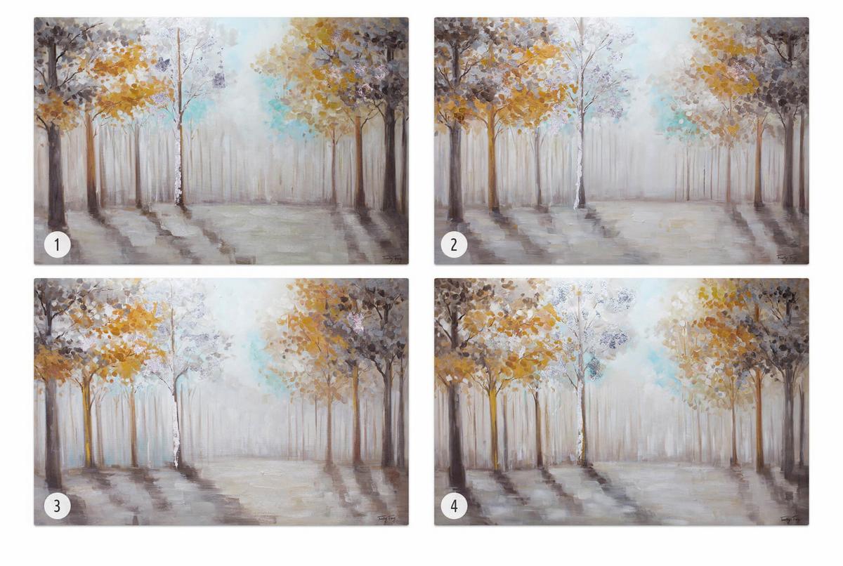ACRYLBILD HANDGEMALT 120/80 cm - Braun/Grau, Holz/Textil (120/80cm) - KUNSTLOFT