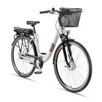 E-BIKE Cityrad Multitalent RC667 28 Zoll Elektrofahrrad 536,5 Wh Frontmotor 7-Gang-Kettenschaltung - Weiß, Metall (110cm) - Telefunken