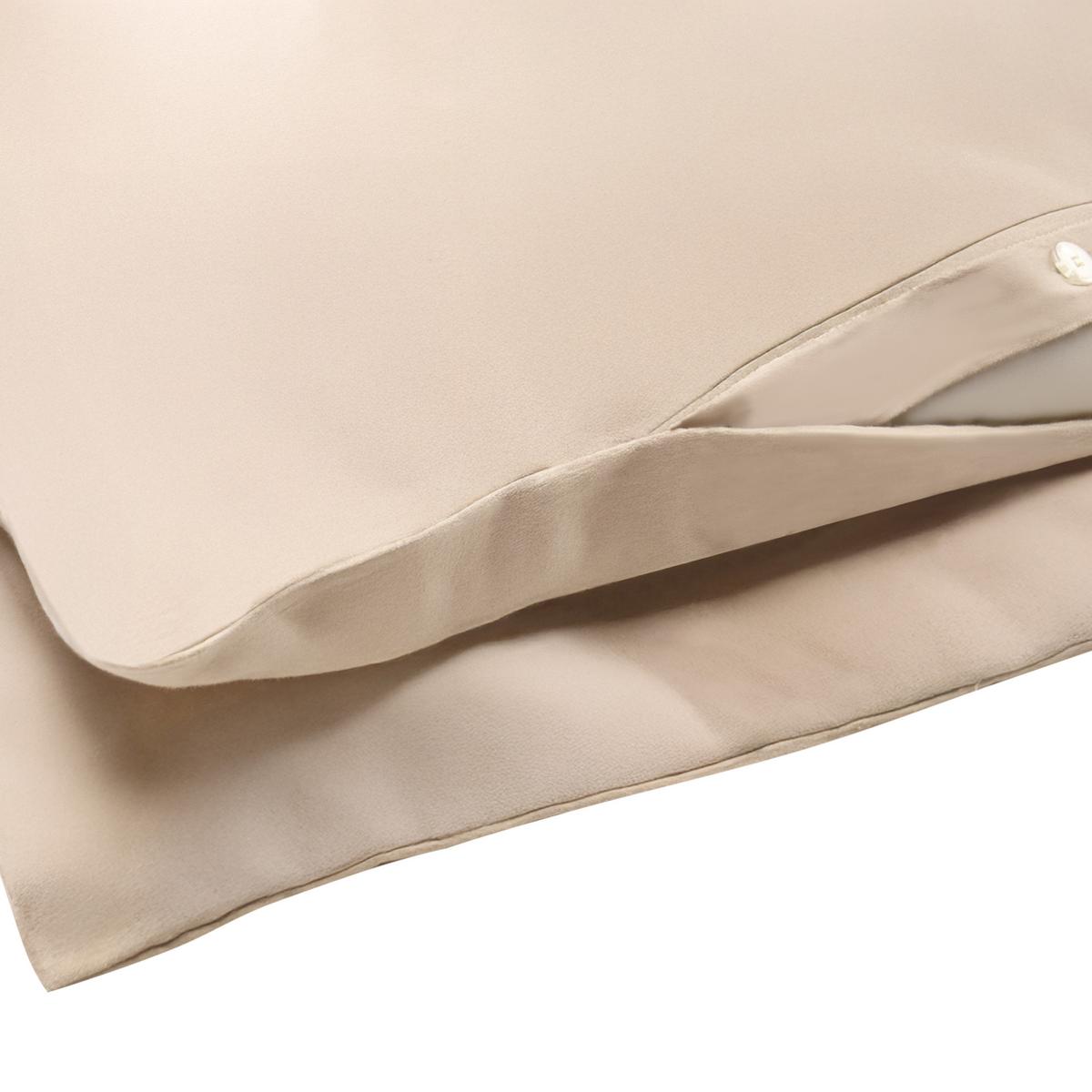 BETTWÄSCHE-SET 200/200 cm Baumwollsatin Beige Parkrose - Beige, Textil (200/200cm) - Beliani
