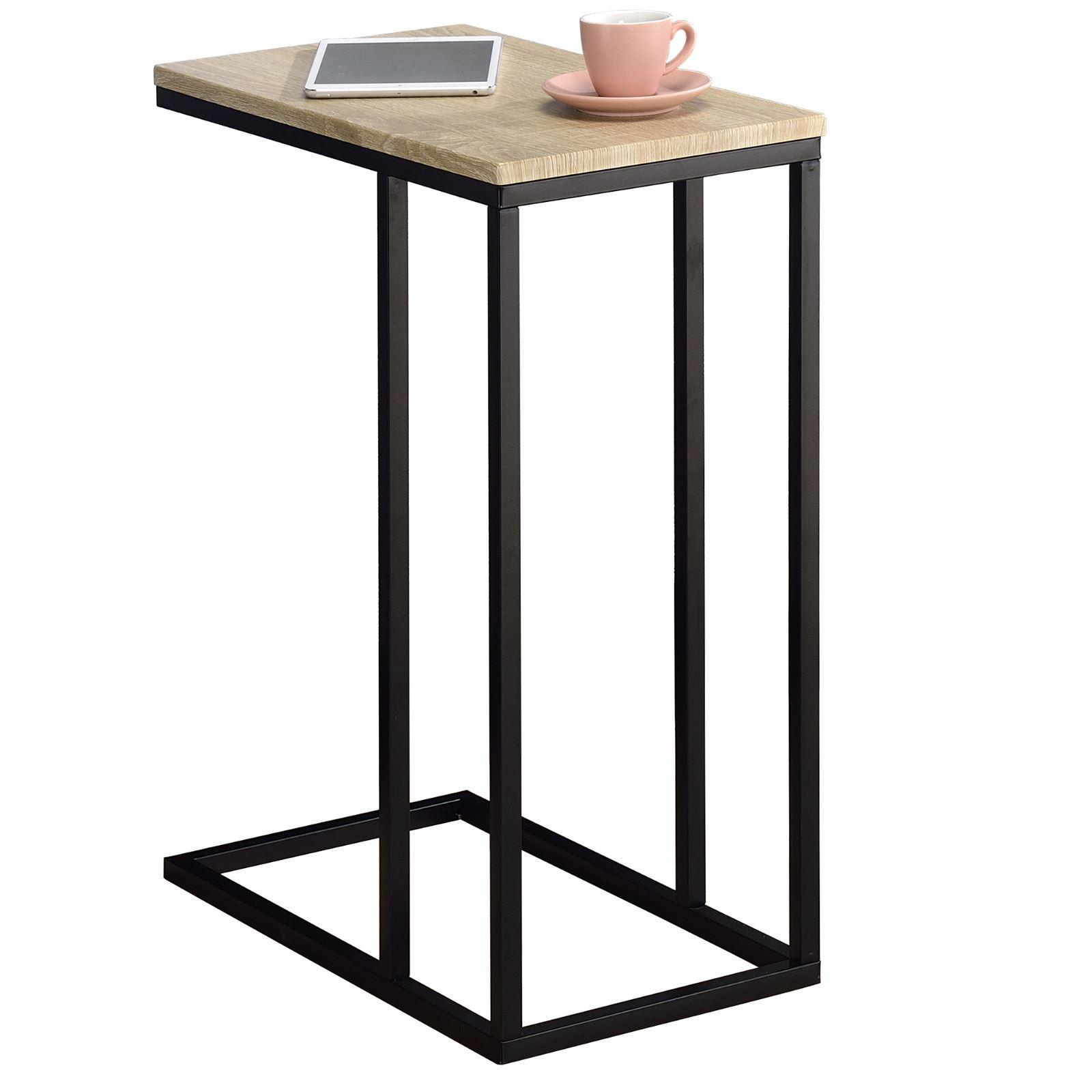 BEISTELLTISCH DEBORA schwarz/Sonoma Eiche - Schwarz/Sonoma Eiche, Holzwerkstoff (26/46/61cm) - IDIMEX