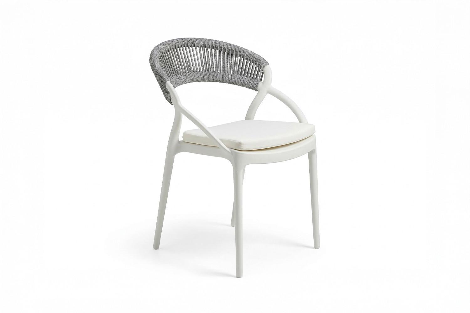 GARTENSTUHL KISO Grau Kunststoff Stapelbar (1er-Set) - Grau, Kunststoff (54/79/58cm) - KAWOLA