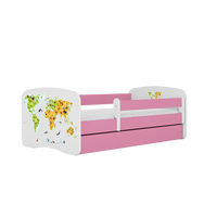KINDERBETT Karte mit Schublade und Matratze 180/80 - Rosa, Holzwerkstoff (80/180cm) - RAUMHIRSCH FURNITURE