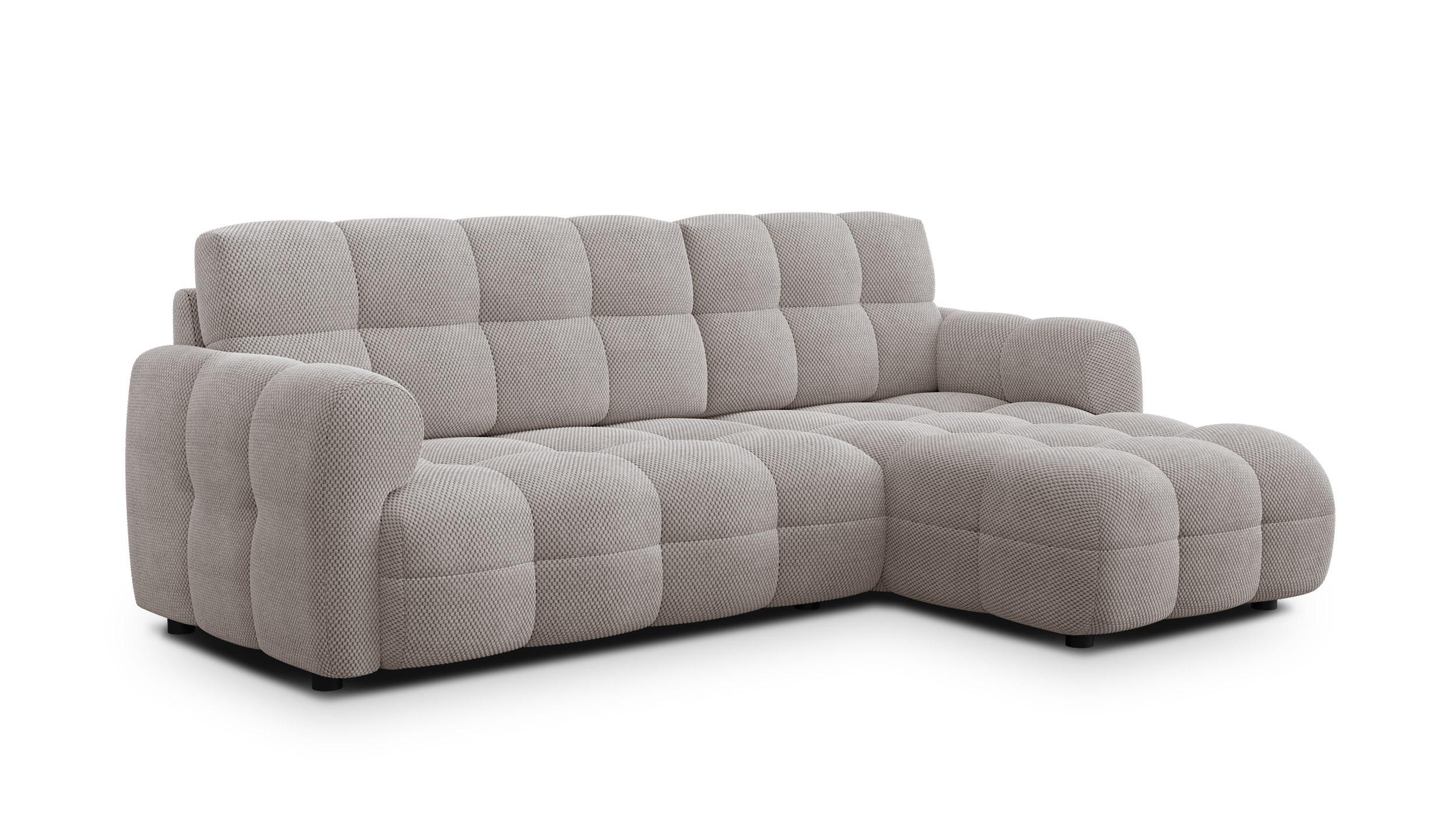 ECKSOFA MELLOW 3-Sitzer, beige - Beige/Schwarz, Holz/Textil (232/156cm) - Wozimo