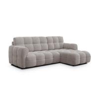 ECKSOFA MELLOW 3-Sitzer, beige - Beige/Schwarz, Holz/Textil (232/156cm) - Wozimo