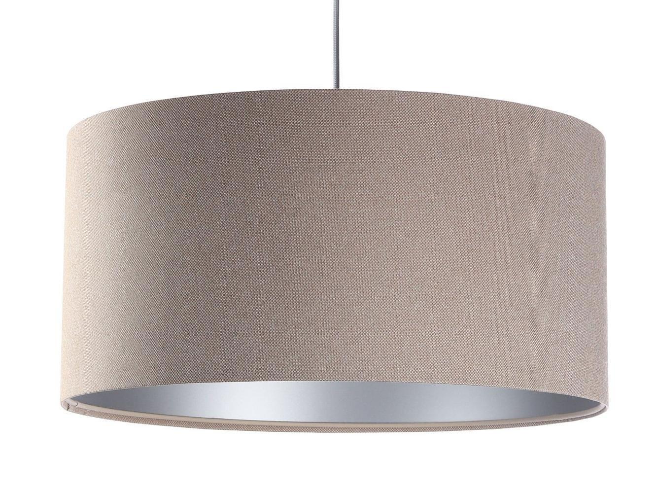 HÄNGELEUCHTE Silber 50/25 cm - Beige/Silberfarben, Kunststoff (50/0.8/25cm) - ONZENO