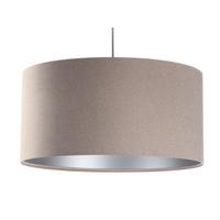 HÄNGELEUCHTE Silber 50/25 cm - Beige/Silberfarben, Kunststoff (50/0.8/25cm) - ONZENO