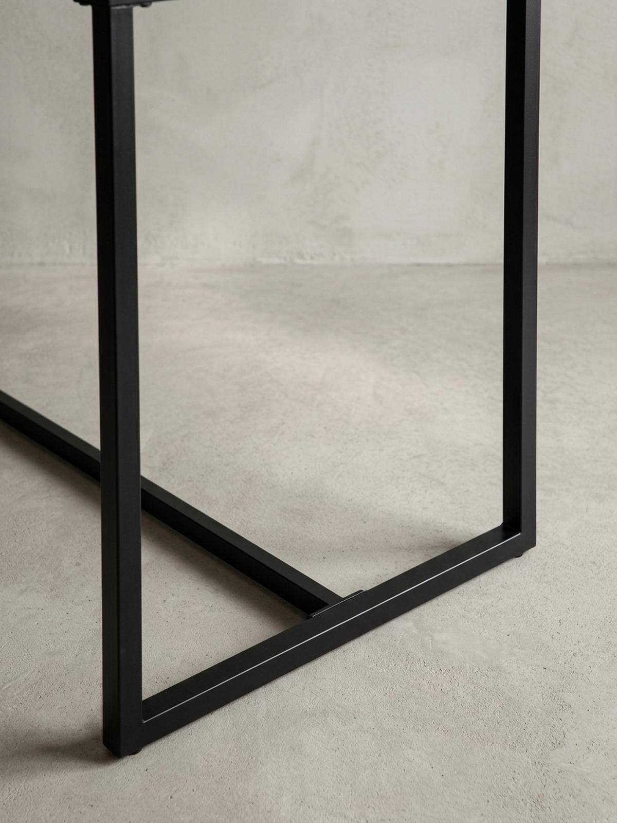 ESSTISCH Marmoroptik Metall Rechteckig Modern Klein, Weiß 180x90x76 cm - Schwarz/Weiß, Holzwerkstoff/Metall (90/180/76cm) - KADIMA DESIGN