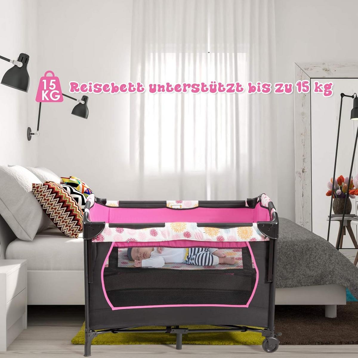 BABYWIEGE Schwarz - Schwarz, Metall - COSTWAY