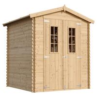 HOLZHAUS GARTENHAUS- B196xL186xH218 cm/ 2,82 m2 - M320C - Beige, Holz (180/218/186cm) - Timbela