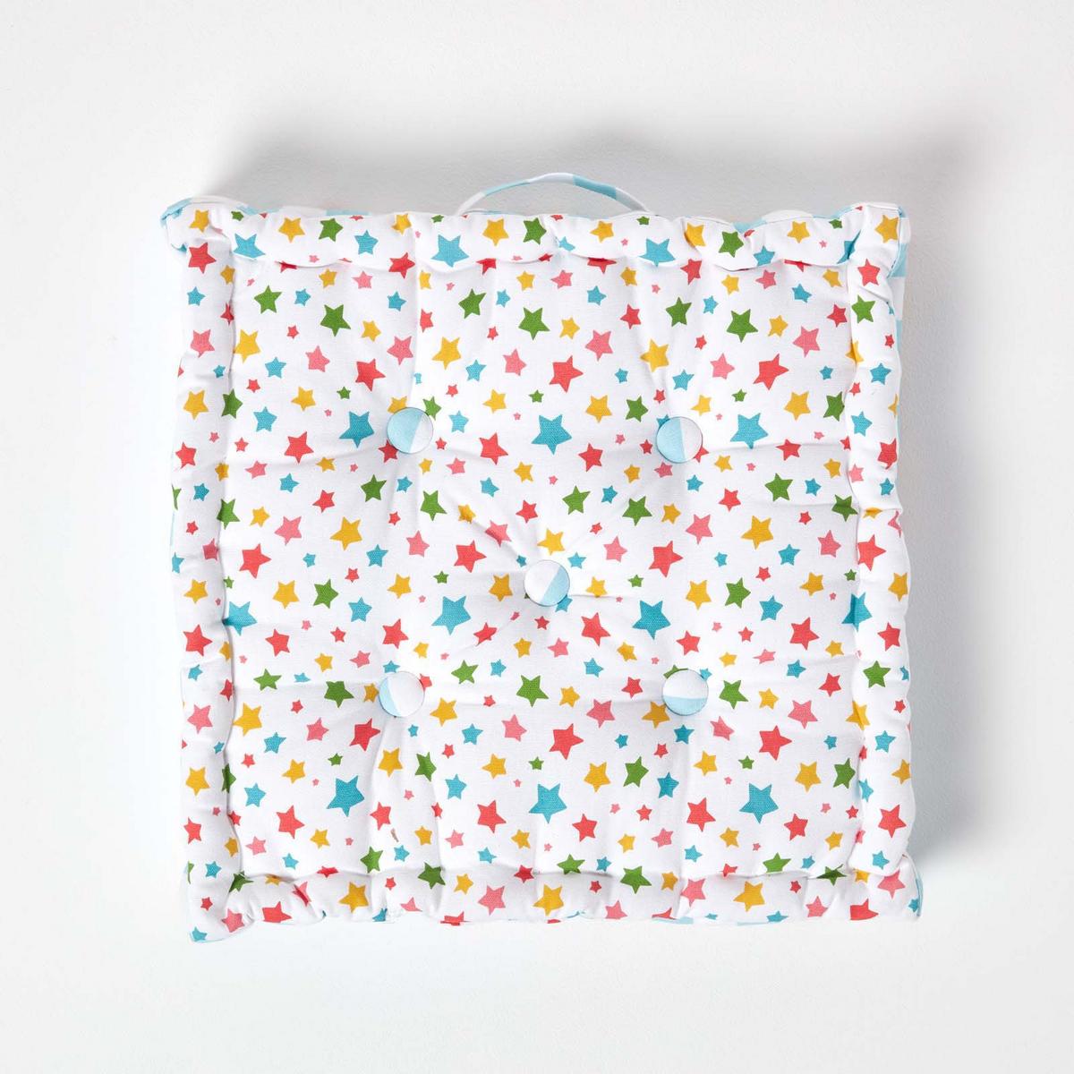 SITZKISSEN Sterne bunt 50/50/10 cm - Multicolor, Textil (50/50/10cm) - Homescapes