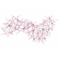 WANDDEKO Pink 111/64 cm - Pink, Metall (4.21/64/3cm) - KUNSTLOFT