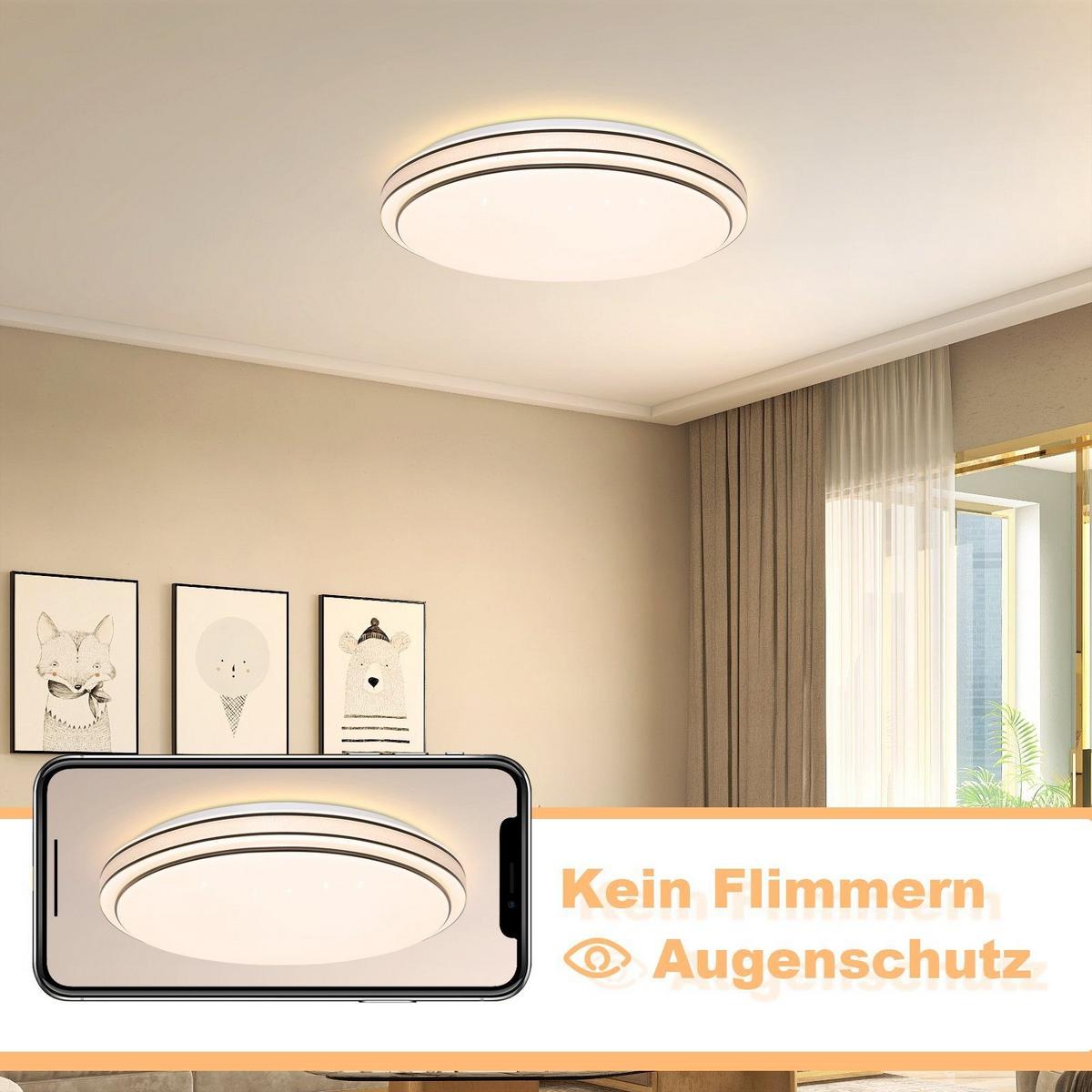 LED-DECKENLEUCHTE Anton 27/27/6 cm - Schwarz, Kunststoff (27/27/6cm) - Nettlife