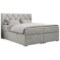 BOXBETT ALDA 120/200 Hellgrau Struktur - H3 - Hellgrau, Holz/Textil (120/200cm) - MKS