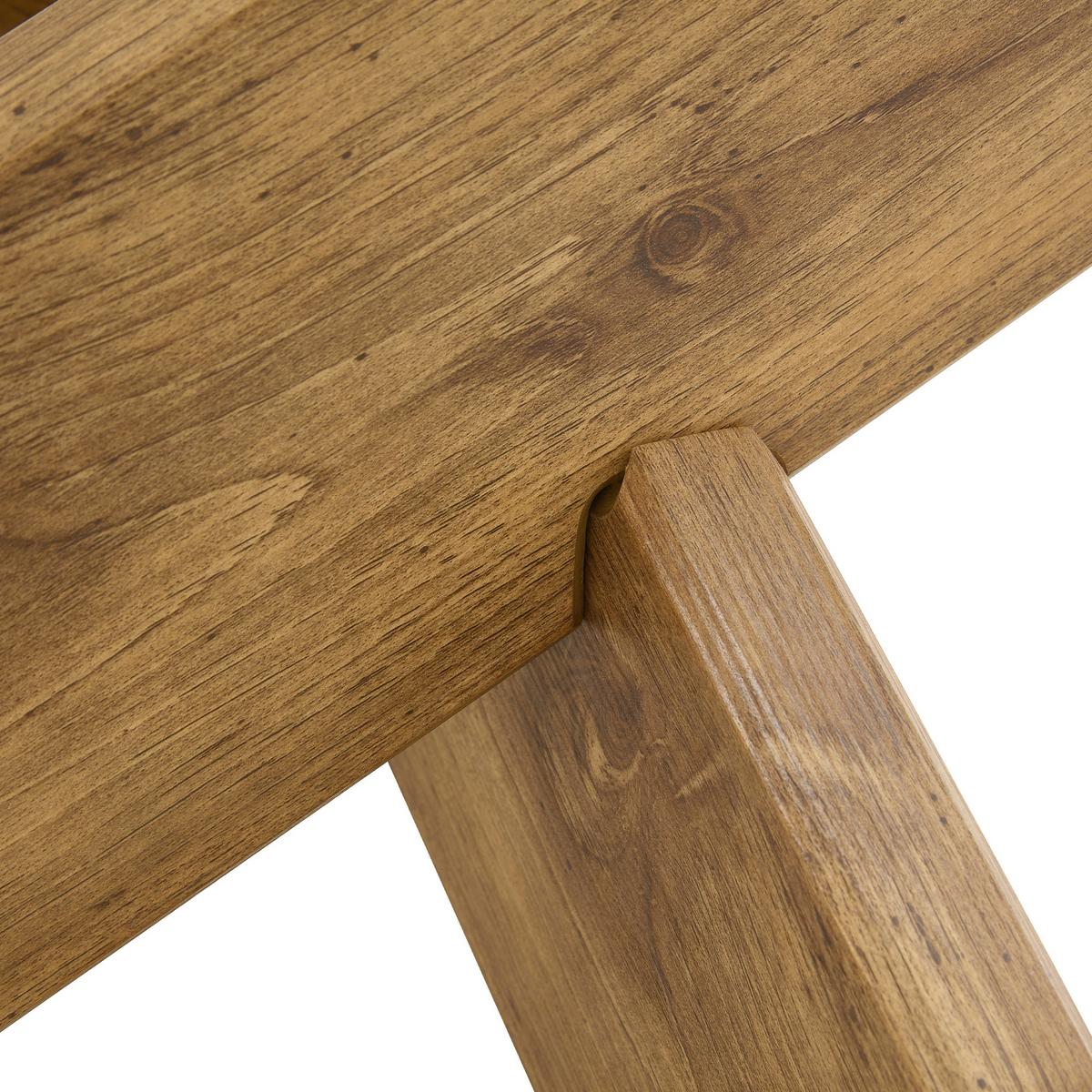 COUCHTISCH glas holzoptik kreuzgestell design - Wildeiche, Holzwerkstoff (79/79/45cm) - Urban Meuble