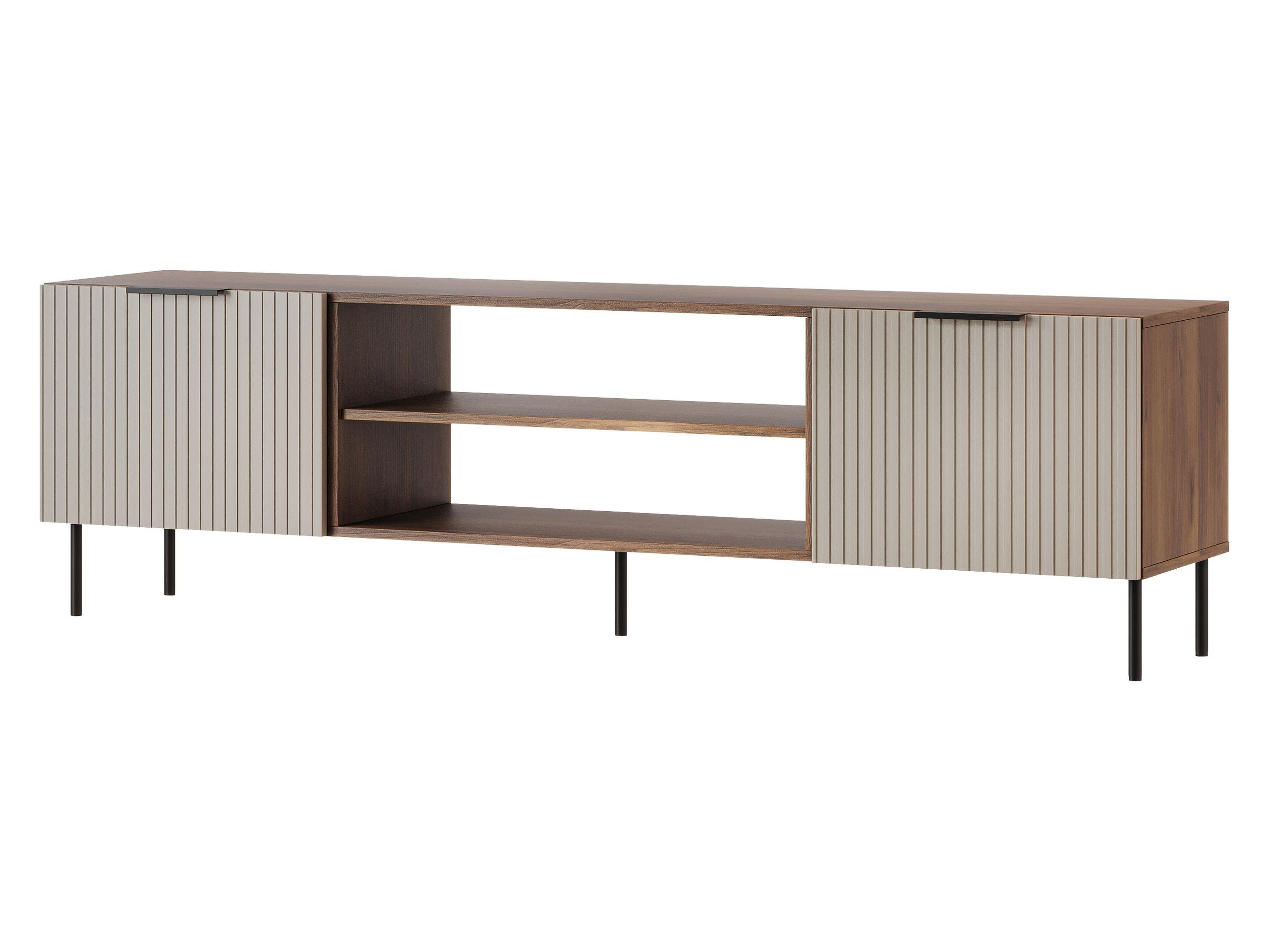 TV-LOWBOARD Almera 06 - Kaschmir/Nussbaumfarben, Holzwerkstoff/Metall (181/53/42cm) - MIRJAN24