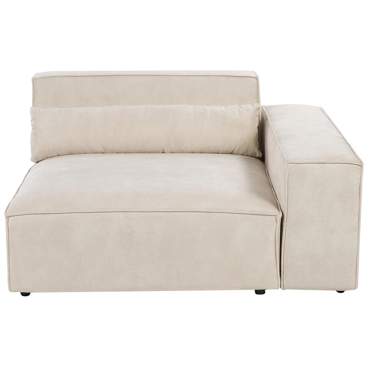2-SITZER-SOFA Samtstoff hellbeige Hellnar - Beige, Textil (262/70/126cm) - Beliani