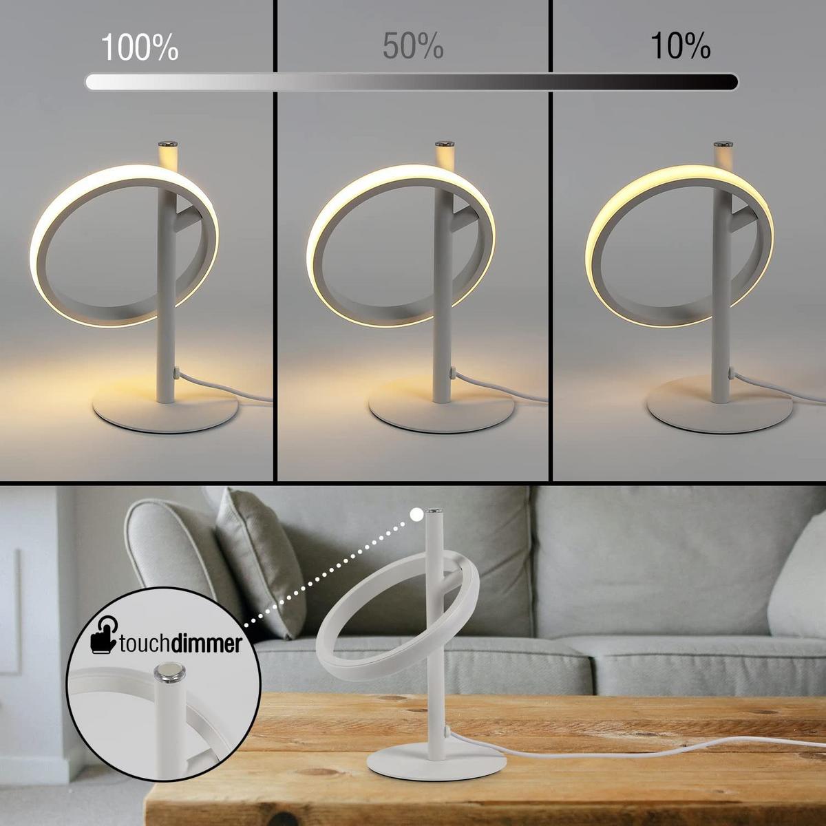 LED-TISCHLEUCHTE Siegen 12.5/12.5/23 cm - Weiß, Metall (12.5/12.5/23cm) - Nettlife