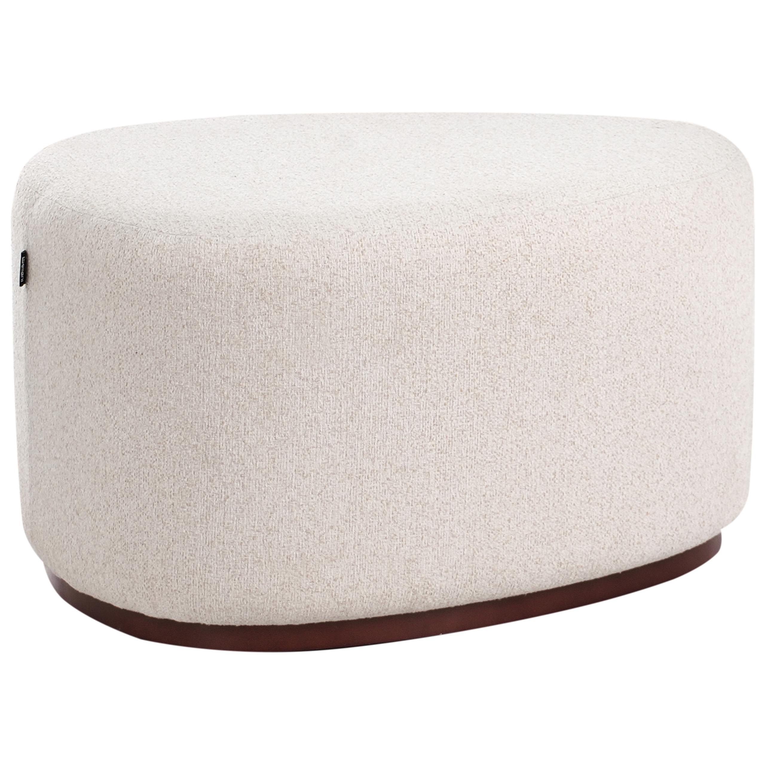 POUF Stoff Hellbeige Saco - Beige, Textil (57/45/78cm) - Beliani