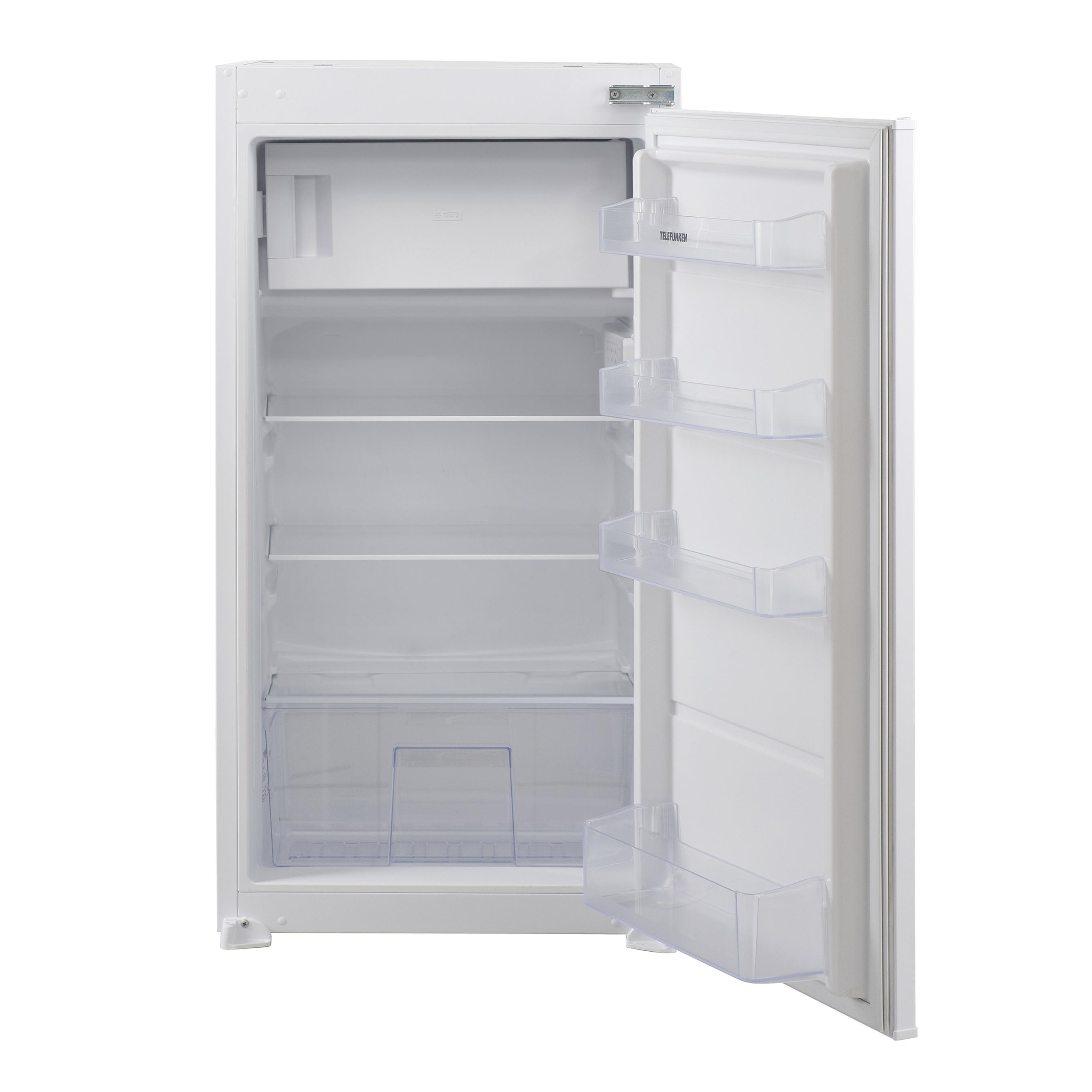 KÜHLSCHRANK Einbau, mit Gefrierfach, 102cm Nische, Schlepptür-Technik, 139 Liter Nutzinhalt - Weiß, Glas/Kunststoff (54/102/54.5cm) - Telefunken