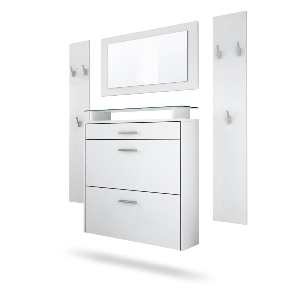 GARDEROBE Malea Front in Weiß matt - Weiß, Holzwerkstoff (180/180/23cm) - Vladon