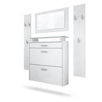 GARDEROBE Malea Front in Weiß matt - Weiß, Holzwerkstoff (180/180/23cm) - Vladon
