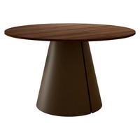 ESSTISCH Calma Braun 120 - Nussbaumfarben/Braun, Holzwerkstoff/Metall (120/120/76cm) - MIRJAN24