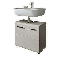 WASCHBECKENUNTERSCHRANK Kaschmir 60 cm, Badezimmer Unterschrank 2-türig - Kaschmir/Schwarz, Holzwerkstoff/Kunststoff (60/54/30cm) - Inn.Furn