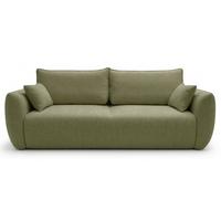 3-SITZER SCHLAFSOFA Zordo Chenille Oliv - Schwarz/Olivgrün, Kunststoff/Textil (238/91/102cm) - Selsey