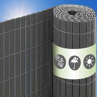 SICHTSCHUTZ Zaun PVC Anthrazit 90x600cm - Grau, Kunststoff (0.9/90cm) - urfence