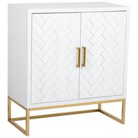 SIDEBOARD aus Metall und Holz, 80x40x89cm - Weiß, Holz (80/89/39cm) - Wanderlust