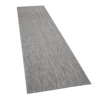 FLACHWEBTEPPICH, einfarbig, aus Polypropylen, Hellgrau, 80 x 250 cm - Grau, Textil (80/250cm) - KADIMA DESIGN