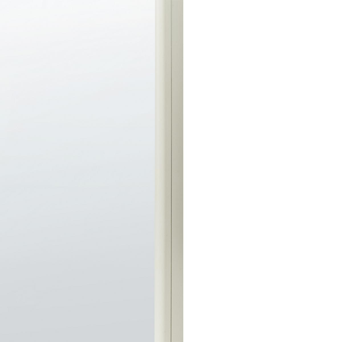 WANDSPIEGEL Metall weiß 45/145 cm Bussy - Weiß, Metall (45/145/3cm) - Beliani