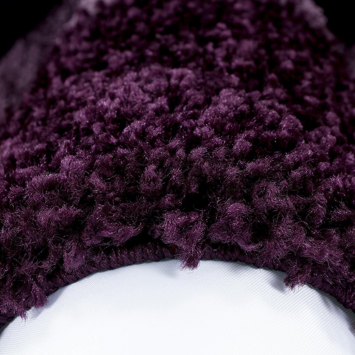 HOCHFLORTEPPICH RHEIN, mit Bordüre, Violett, Ø 200 cm - Lila, Textil (200/200cm) - KADIMA DESIGN
