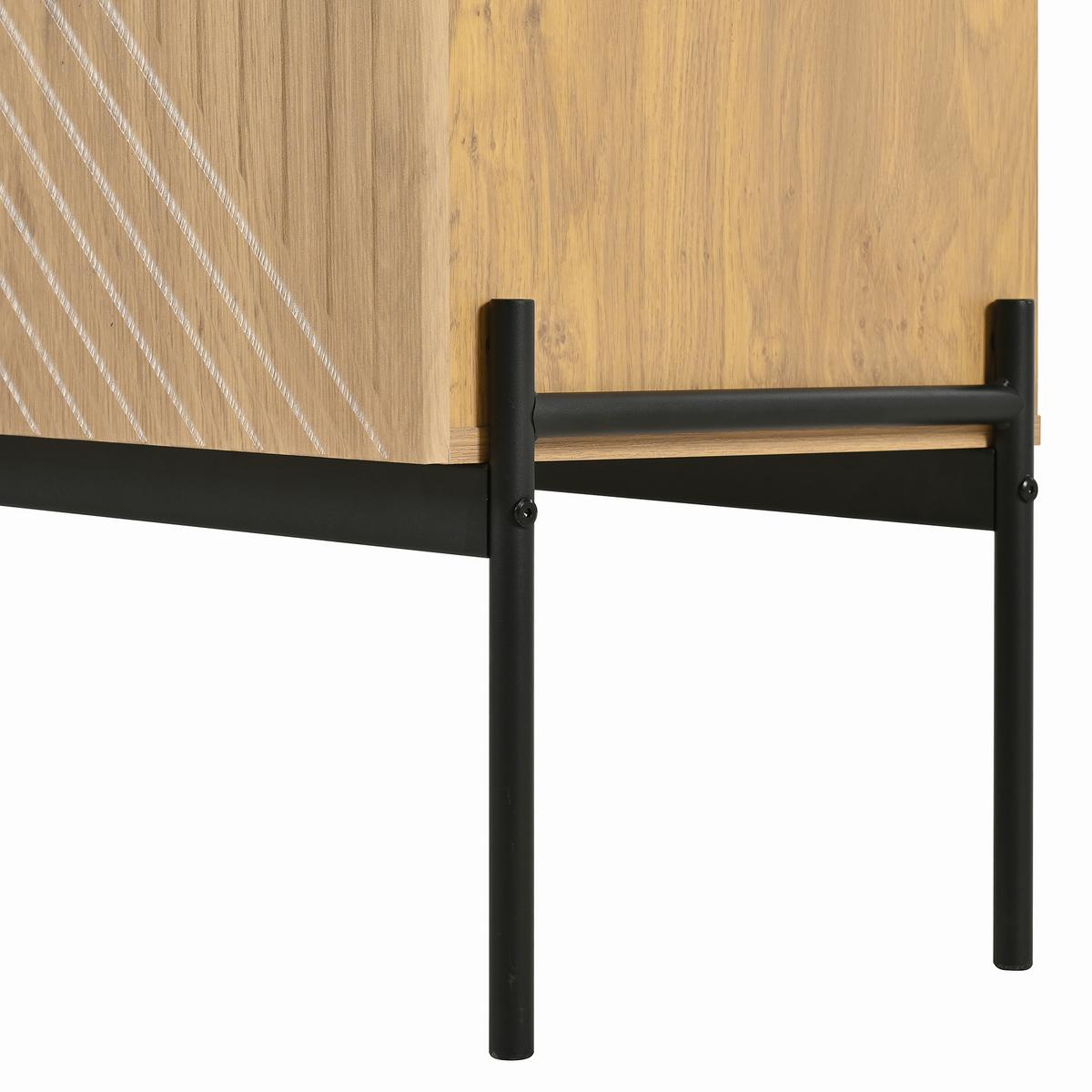 SIDEBOARD mit Eichenholz Modernes Design mit Stauraum - Eiche San Remo, Holzwerkstoff (140/75/40cm) - Urban Meuble