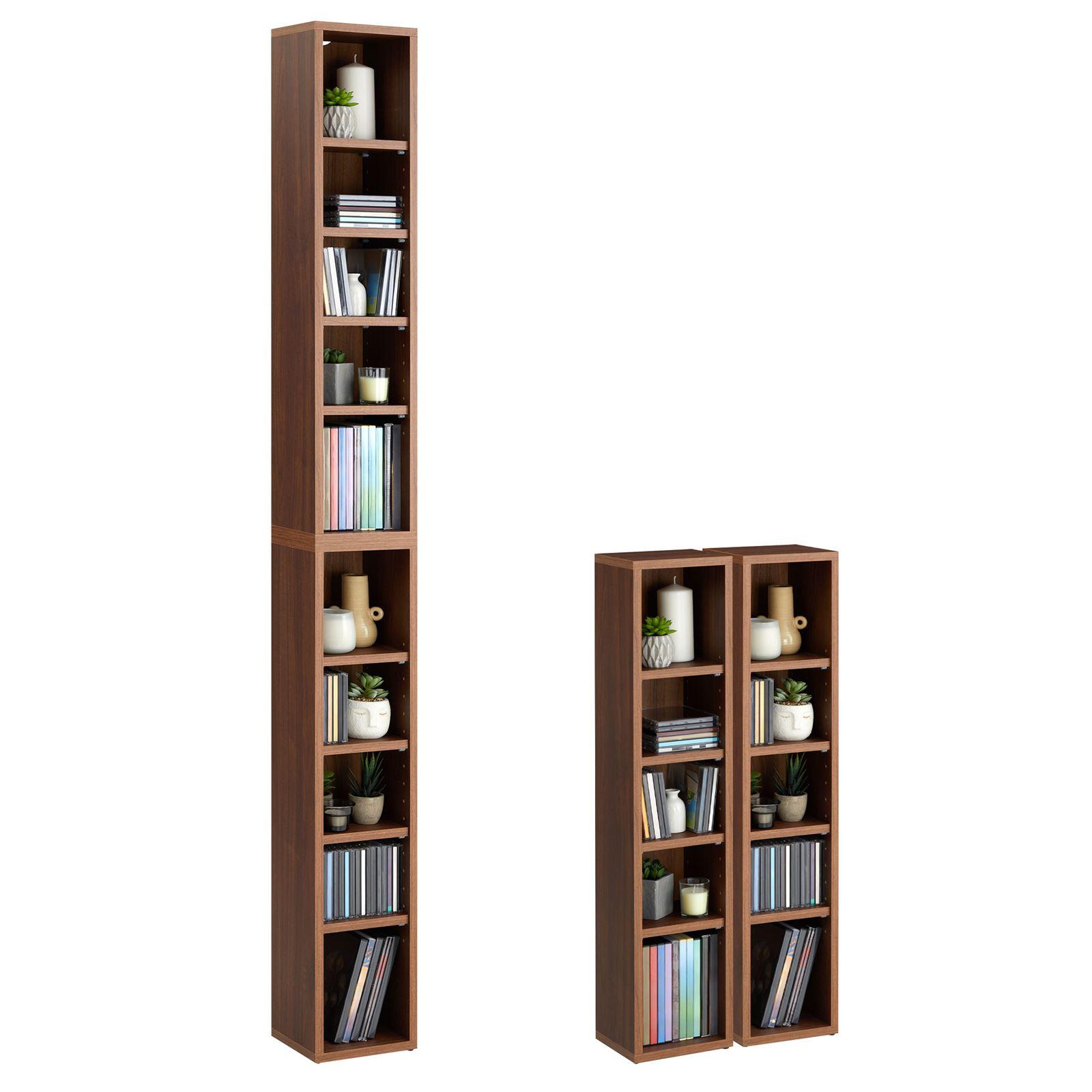 CD/DVD- REGAL CHART nussbaum - Nussbaumfarben, Holzwerkstoff (20/186/17cm) - CARO-Möbel