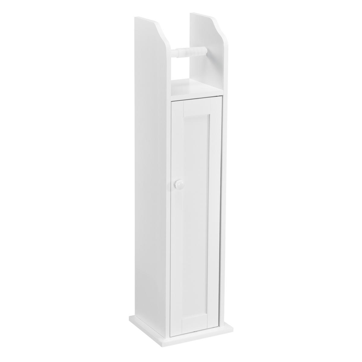 TOILETTENPAPIERHALTER - Weiß, Holzwerkstoff (20/78/18cm) - [en.casa]