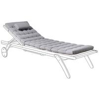 LIEGENAUFLAGE Hellgrau 56/192 cm Cesana Premium - Hellgrau, Textil (192/5/56cm) - Beliani