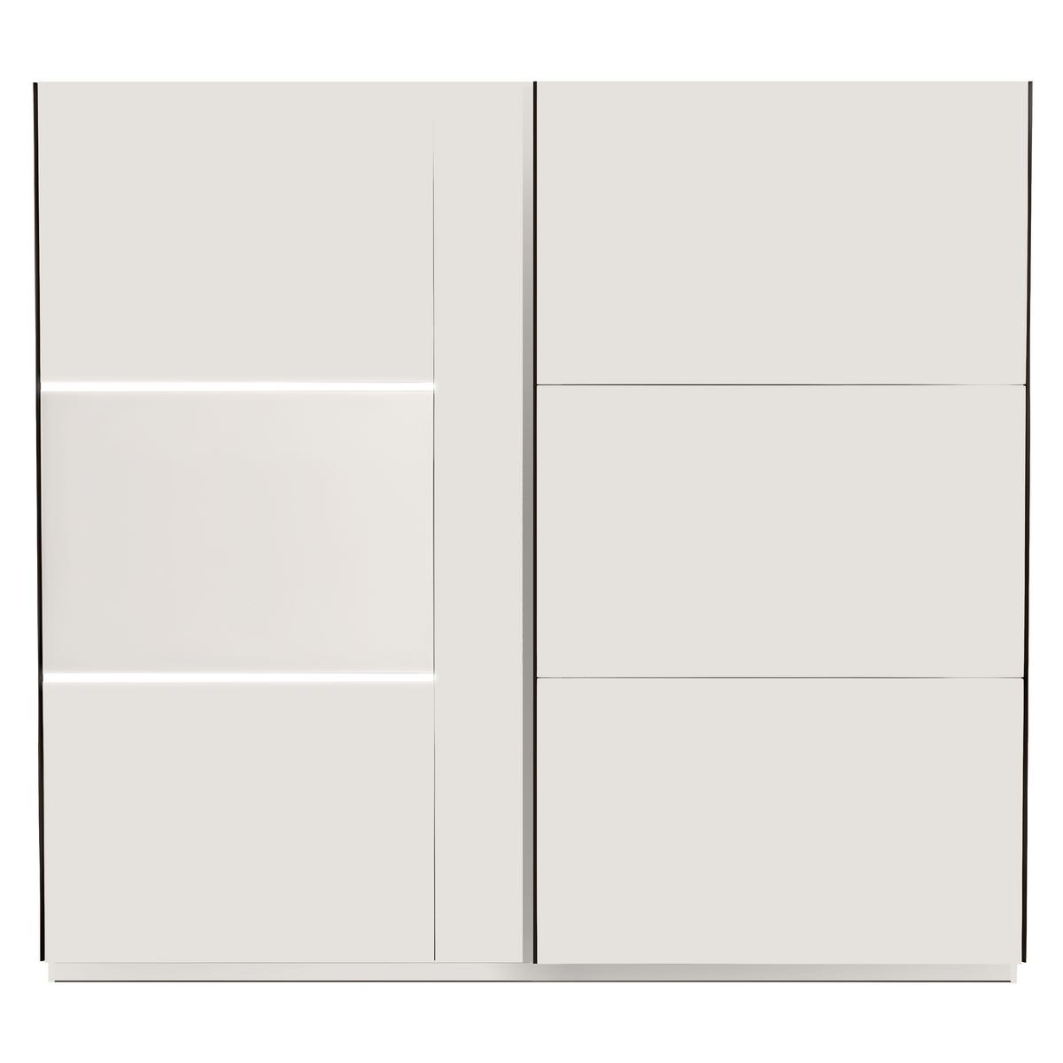 SCHWEBETÜRENSCHRANK Travis mit 2 Türen und LED-Beleuchtung, 250 cm, Kaschmir - Kaschmir, Holzwerkstoff (250/215/65cm) - Beautysofa