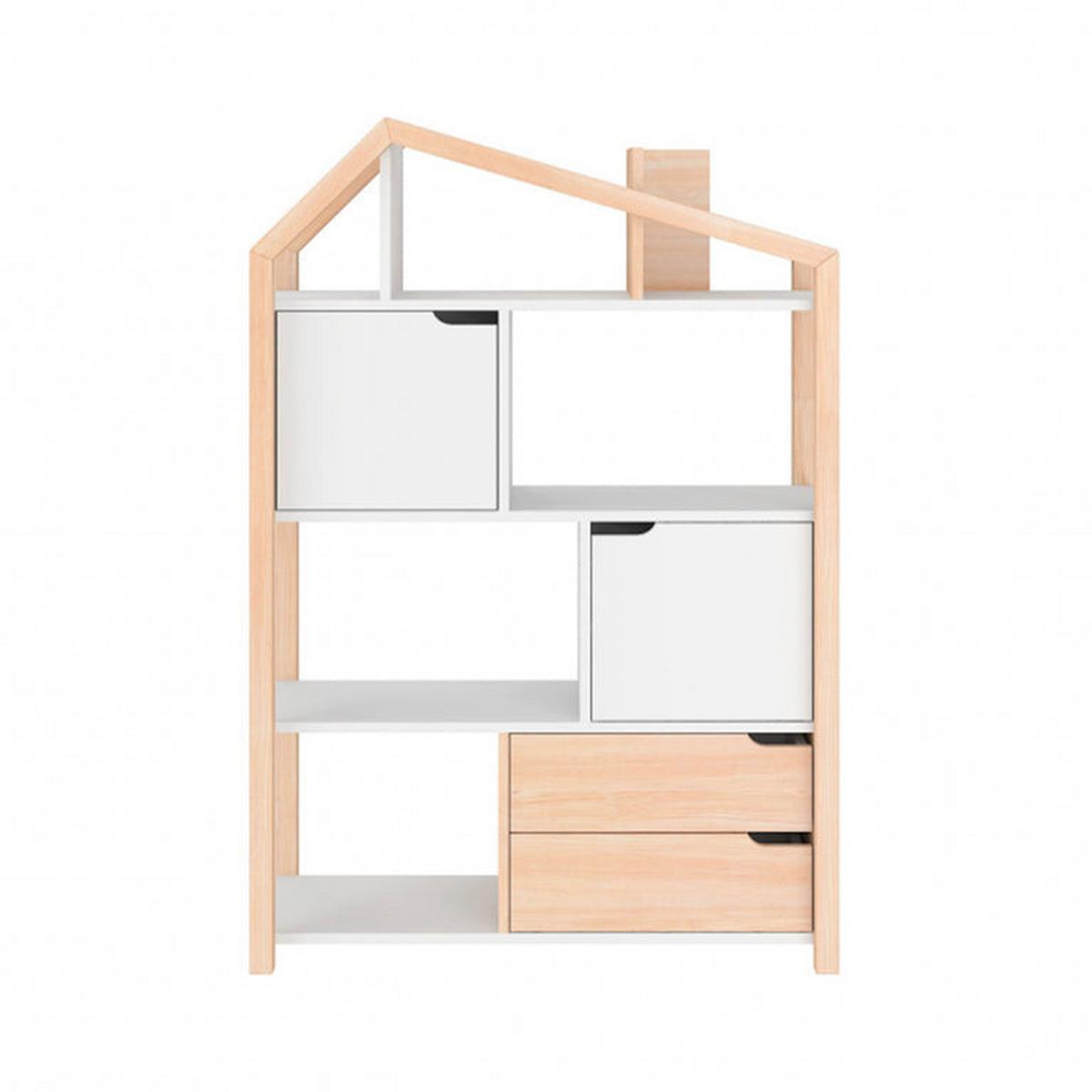 BÜCHERREGAL Holz und Weiß - Weiß, Holzwerkstoff (89/130/31cm) - Petits-meubles