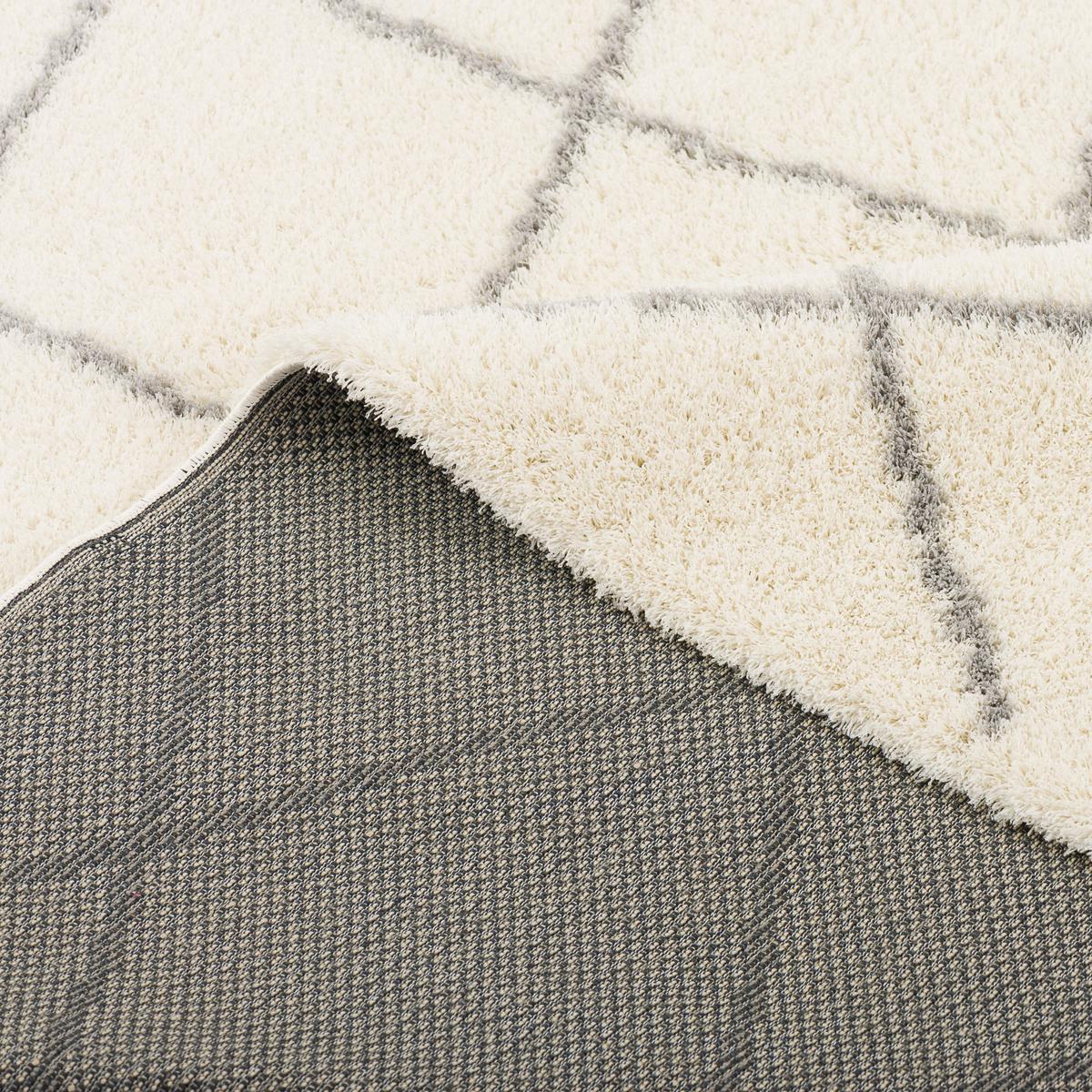 LUXUS SHAGGY TEPPICH SILKY SOFT MODERN RAUTEN - Creme, Textil (80/150cm) - Pergamon