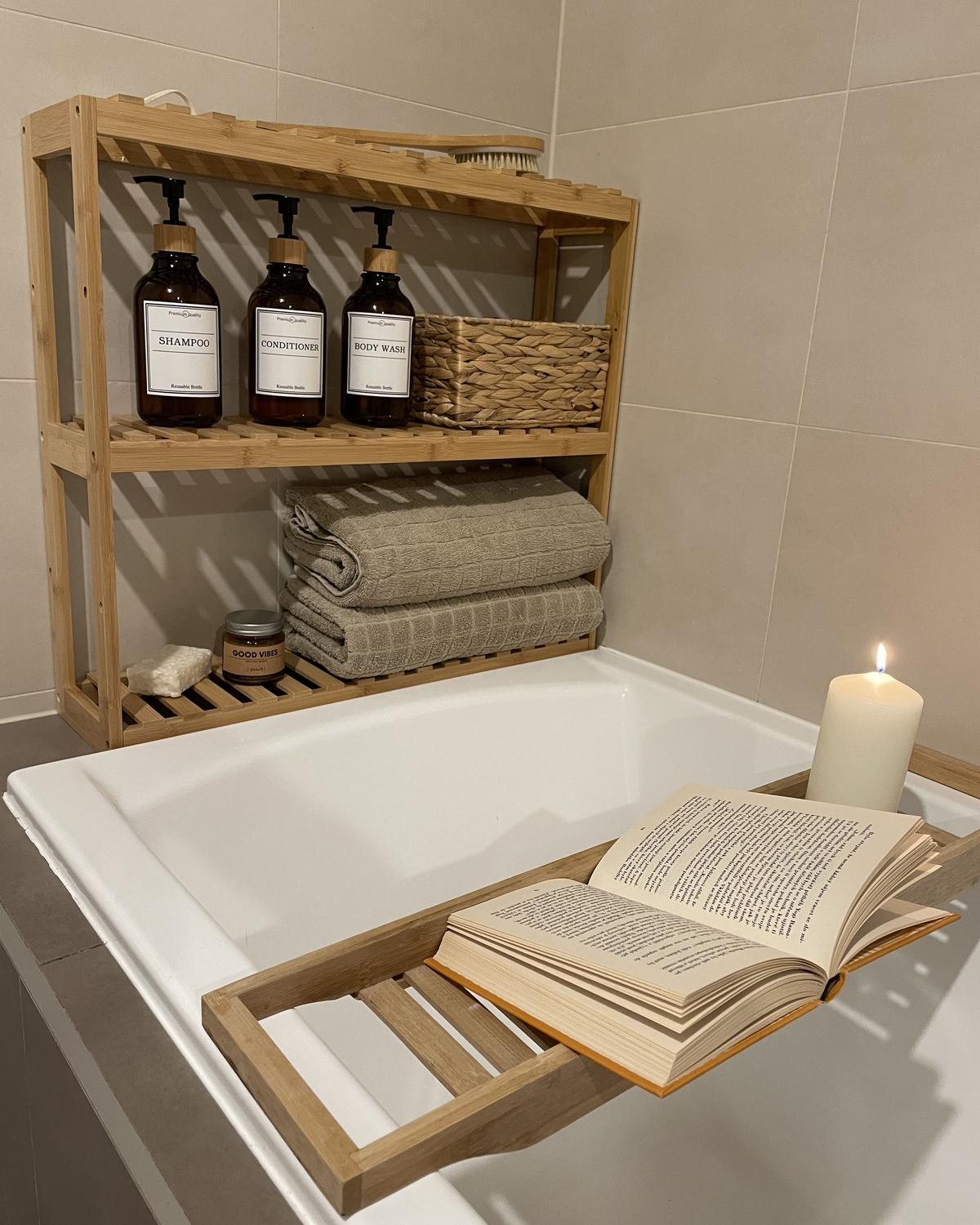 REGAL Bambus Hellbraun Paducah - Braun, Holz (60/54/15cm) - Beliani