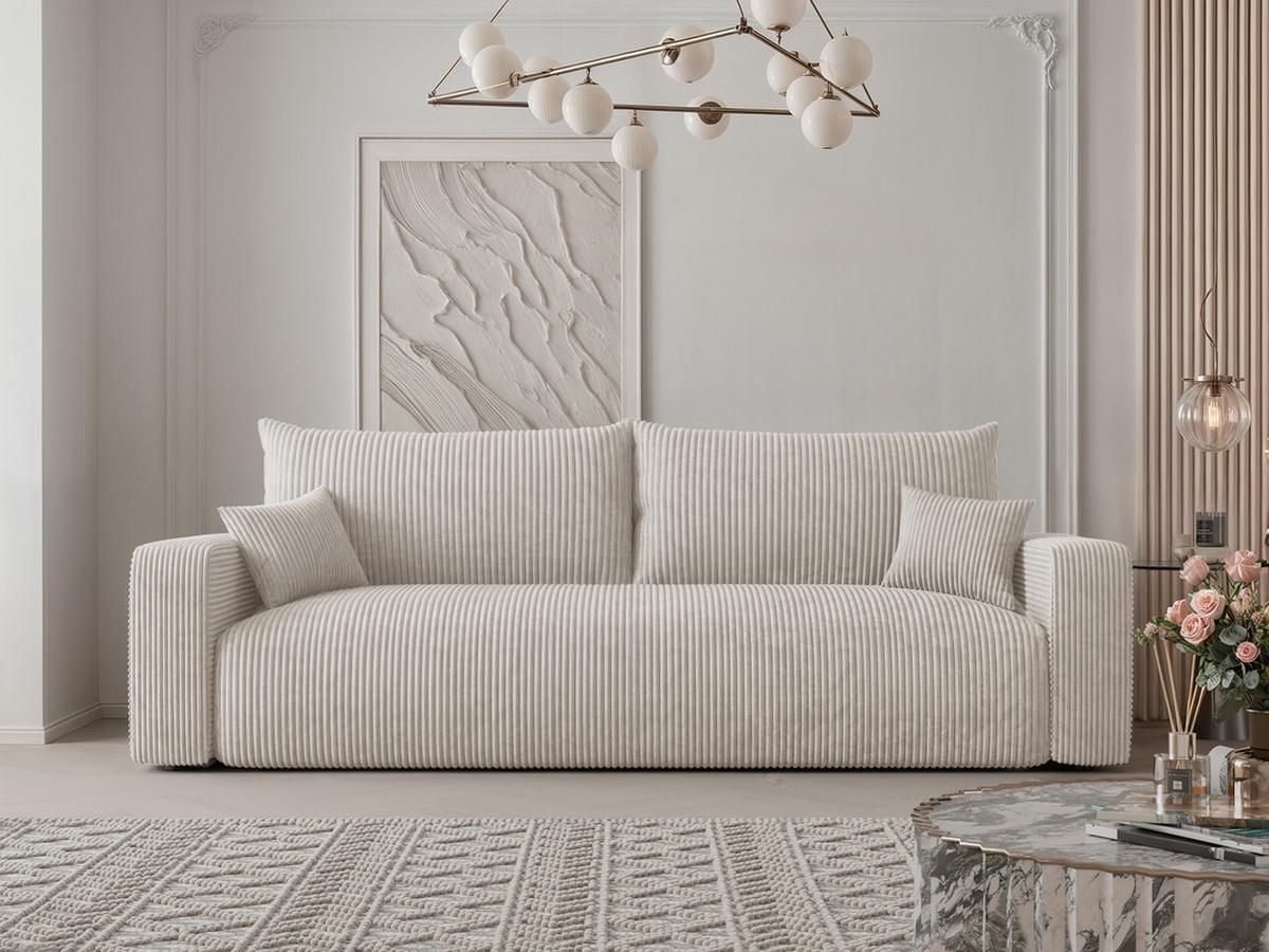 SCHLAFSOFA PIANO mit Bettkasten, Creme - Creme, Textil (246/79/93cm) - Idohome
