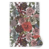 VINYL TEPPICH 100x150 cm Verschiedene Blumen - Multicolor, Kunststoff (100/150cm) - TULUP