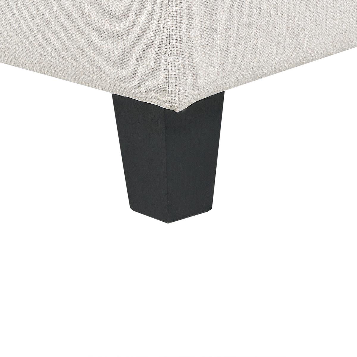 OTTOMANE Hellbeige Unstad - Beige/Schwarz, Textil (76/39/76cm) - Beliani