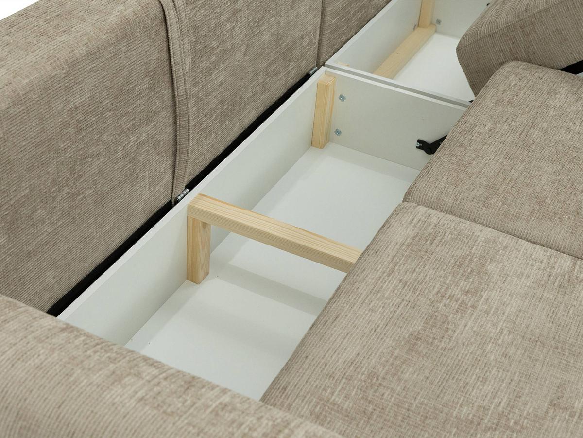 ECKSOFA Berne - Blaugrau/Schwarz, Holz/Kunststoff (258/170cm) - MIRJAN24