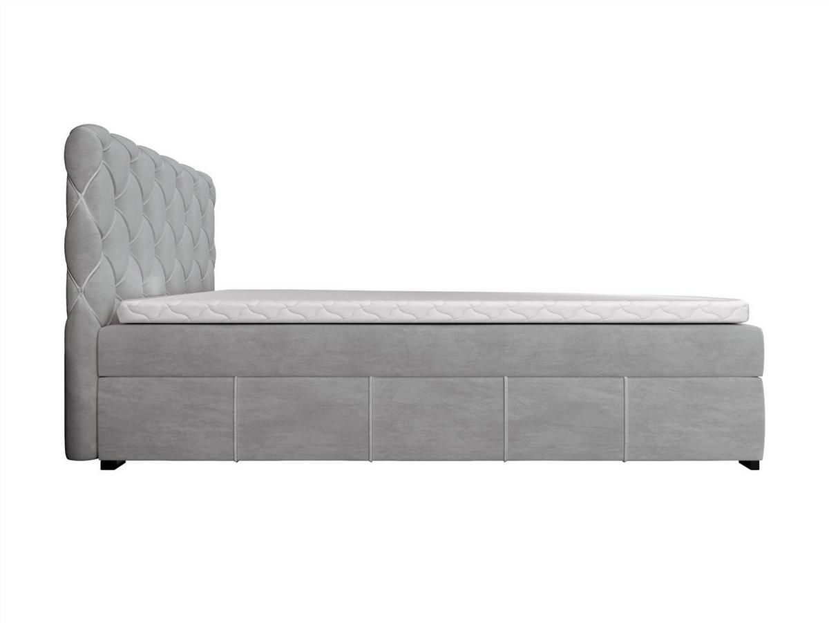BOXBETT Gisel - Hellgrau, Holzwerkstoff/Textil (180/200cm) - Fun Möbel