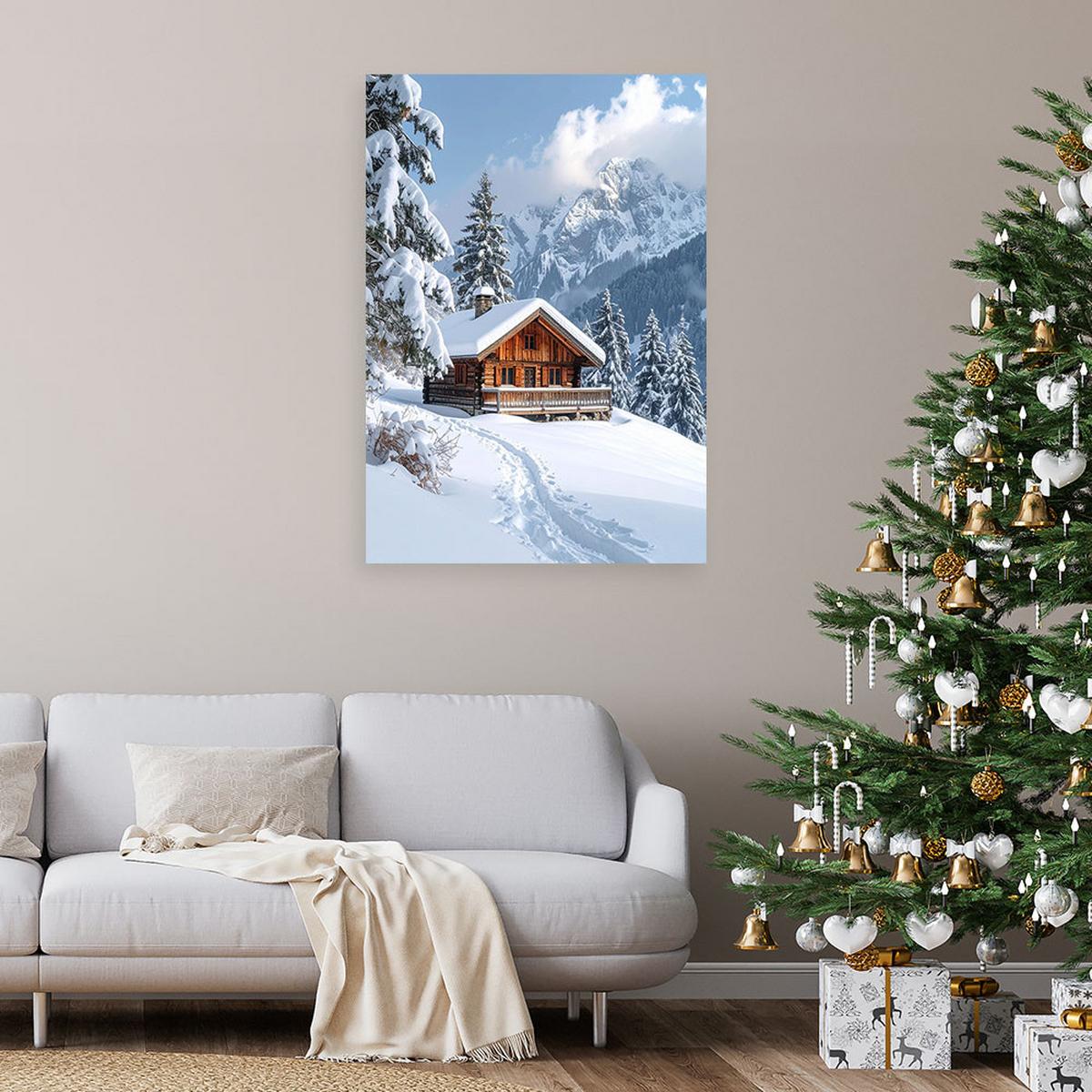 LEINWANDBILD Weihnachten 30x45cm - Weiß, Textil (30/45cm) - Feeby