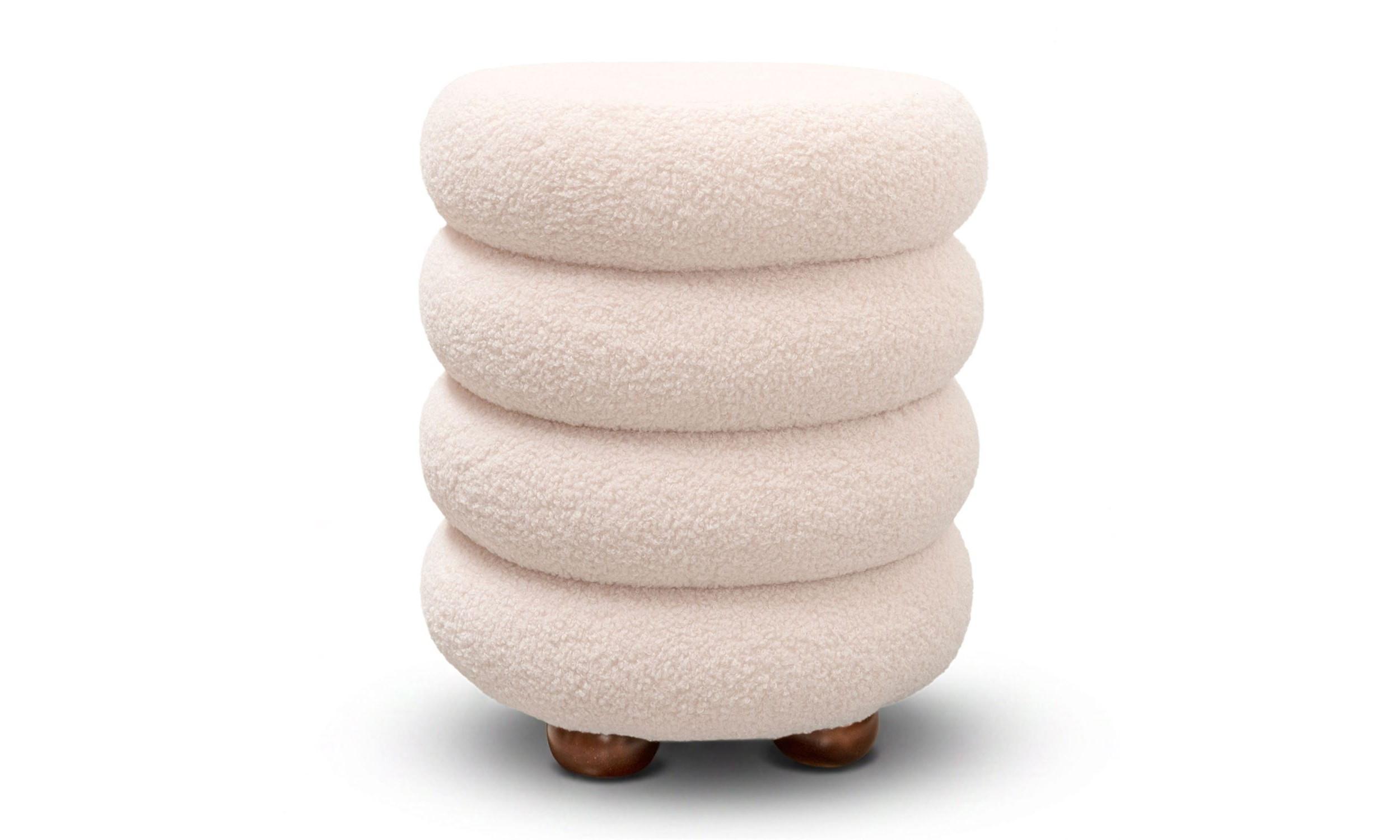 HOCKER NOLLIE 34/34/40 cm Beige - Beige/Braun, Holz/Textil (34/40/34cm) - Lookway