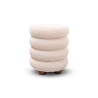 HOCKER NOLLIE 34/34/40 cm Beige - Beige/Braun, Holz/Textil (34/40/34cm) - Lookway