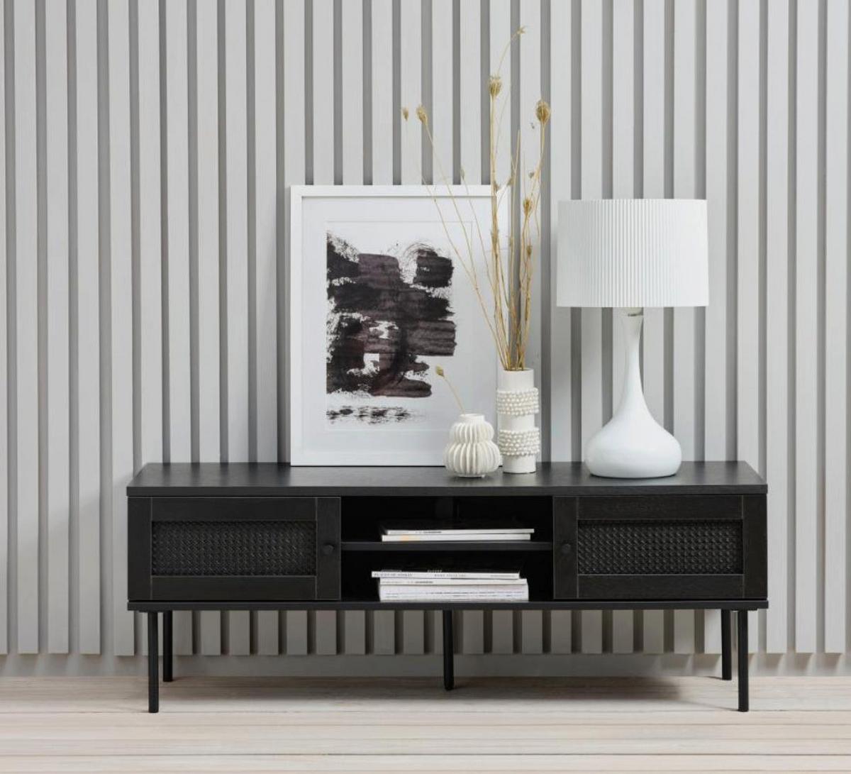 TV-LOWBOARD Mogest 120 cm - Schwarz, Holzwerkstoff/Kunststoff (120/43/40cm) - Selsey